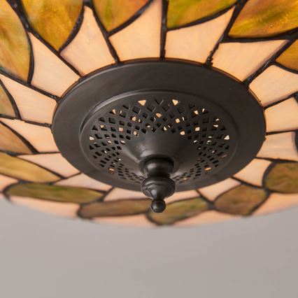 Endon 64173 - Plafonnier Tiffany HUTCHINSON 2xE27/60W/230V Ø 50 cm