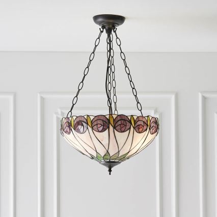 Endon 64175 - Suspension chaîne HUTCHINSON 3xE27/60W/230V d. 40 cm