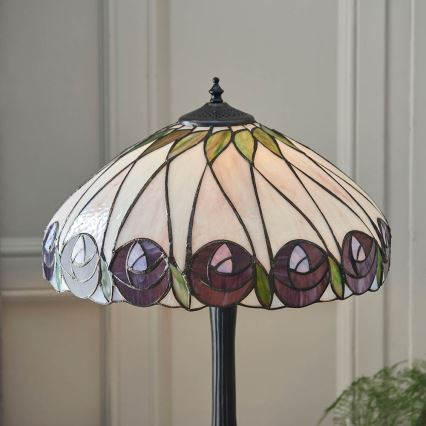 Endon 64177 - Lampe de table Tiffany HUTCHINSON 1xE27/60W/230V Ø 40 cm