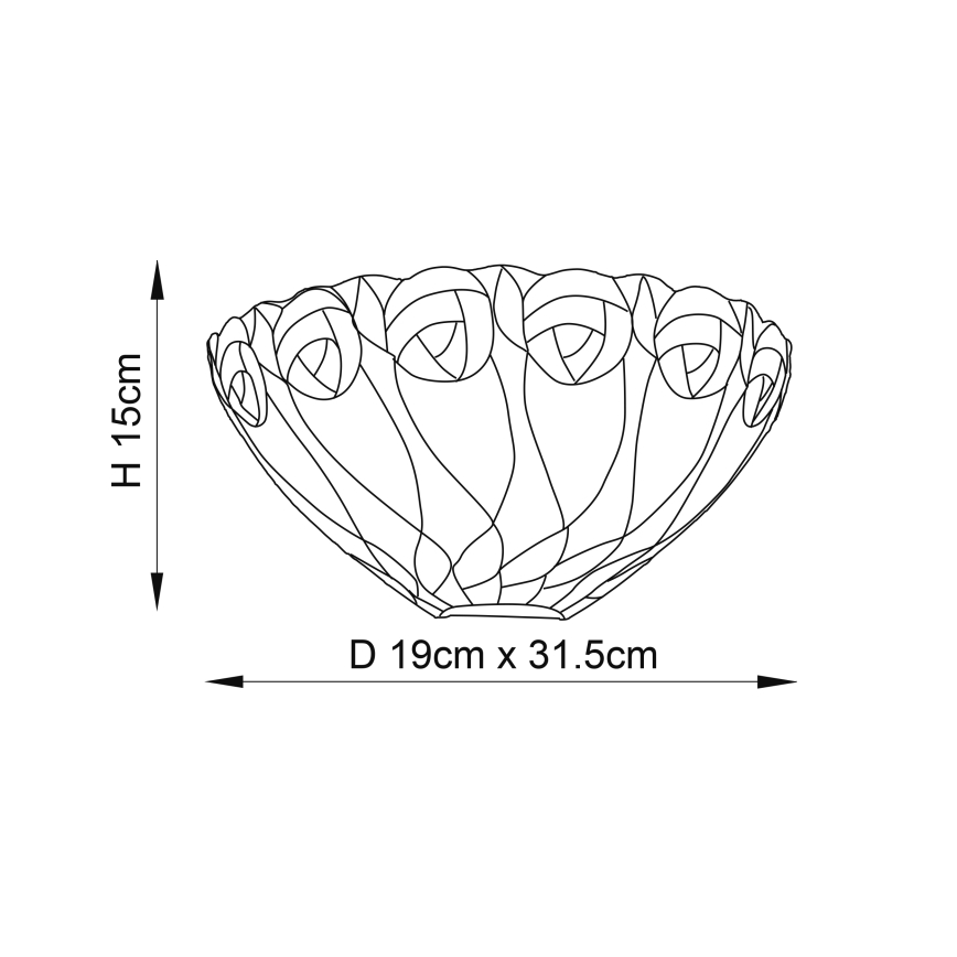 Endon 64178 - Applique murale Tiffany HUTCHINSON 1xE14/40W/230V