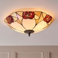 Endon 64182 - Plafonnier Tiffany INGRAM 2xE27/60W/230V Ø 45 cm