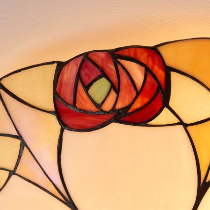 Endon 64182 - Plafonnier Tiffany INGRAM 2xE27/60W/230V Ø 45 cm