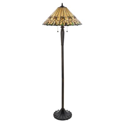 Endon 64192 - Lampadaire Tiffany JAMELIA 2xE27/60W/230V Ø 50 cm