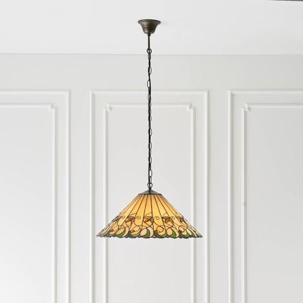 Endon 64194 - Lustre sur chaîne Tiffany JAMELIA 3xE27/60W/230V Ø 50 cm