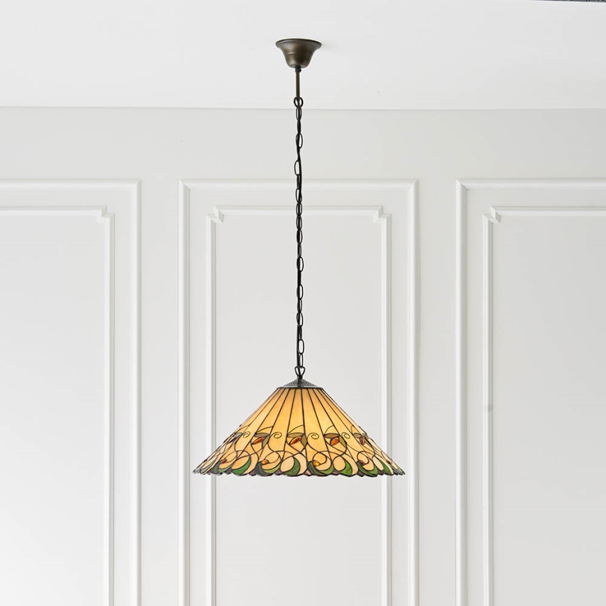 Endon 64194 - Lustre sur chaîne Tiffany JAMELIA 3xE27/60W/230V Ø 50 cm