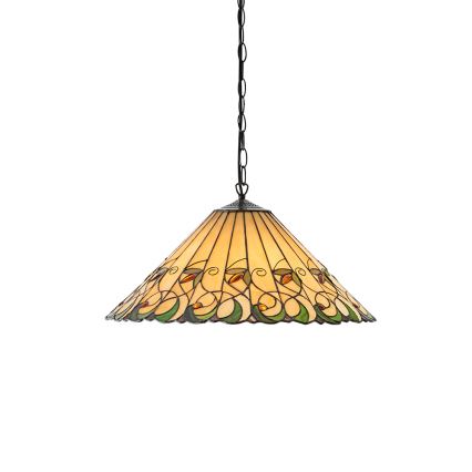 Endon 64194 - Lustre sur chaîne Tiffany JAMELIA 3xE27/60W/230V Ø 50 cm