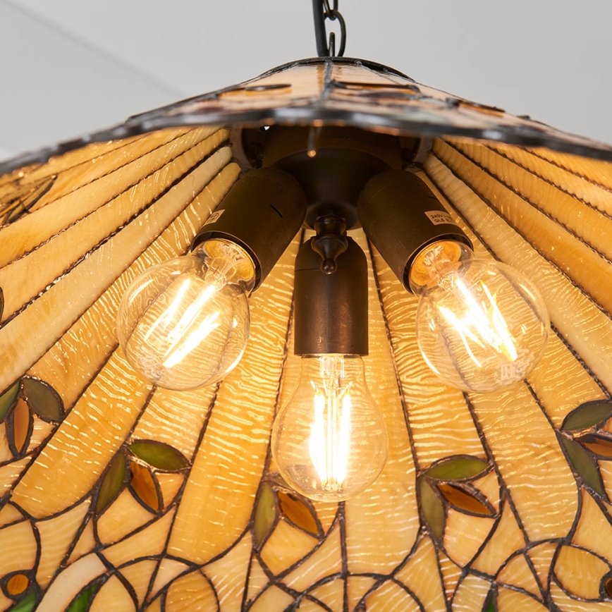 Endon 64194 - Suspension chaîne JAMELIA 3xE27/60W/230V d. 50 cm