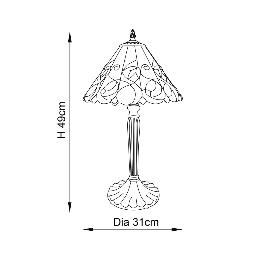 Endon 64195 - Lampe de table JAMELIA 1xE27/60W/230V Ø 31 cm