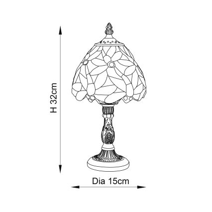 Endon 64246 - Lampe de table LORETTE 1xE14/40W/230V d. 15 cm