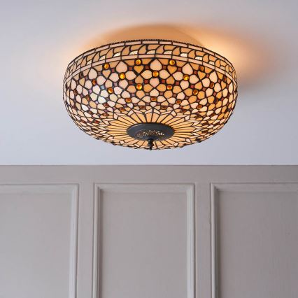 Endon 64276 - Plafonnier MILLE FEUX 2xE27/60W/230V d. 45 cm