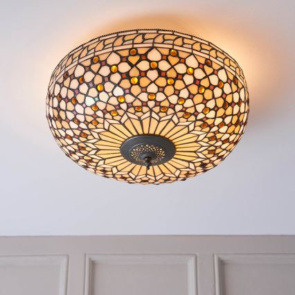 Endon 64276 - Plafonnier MILLE FEUX 2xE27/60W/230V d. 45 cm