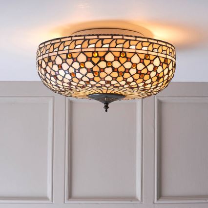 Endon 64276 - Plafonnier MILLE FEUX 2xE27/60W/230V d. 45 cm