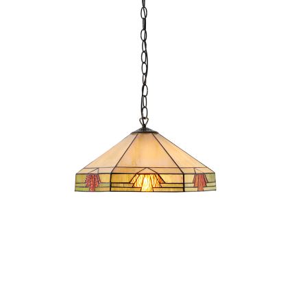 Endon 64285 - Suspension à chaîne Tiffany NEVADA 1xE27/60W/230V, Ø 35 cm