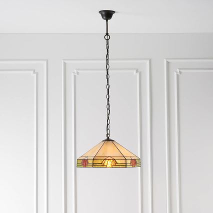Endon 64285 - Suspension chaîne NEVADA 1xE27/60W/230V d. 35 cm