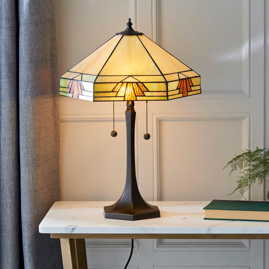 Endon 64286 - Lampe de table NEVADA 2xE27/60W/230V d. 40 cm