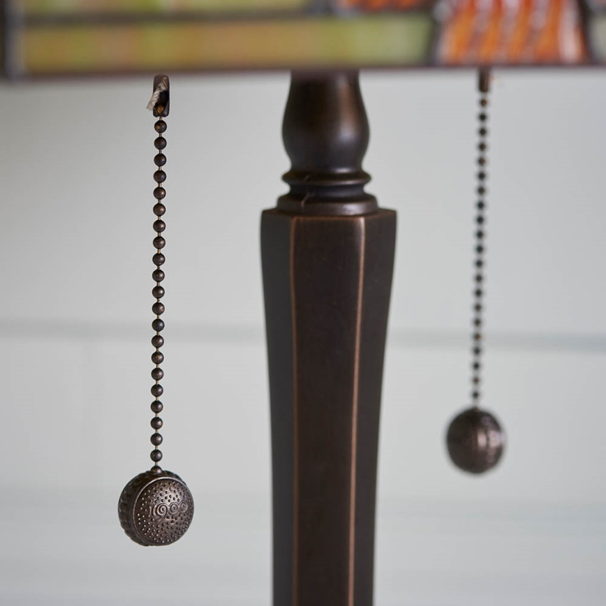 Endon 64286 - Lampe de table Tiffany NEVADA 2xE27/60W/230V Ø 40 cm