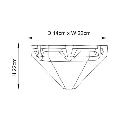 Endon 64288 - Applique murale Tiffany NEVADA 1xE14/40W/230V