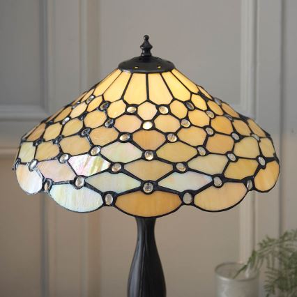 Endon 64301 - Lampe de table Tiffany PEARL 1xE27/60W/230V Ø 37 cm