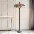 Endon 64323 - Lampadaire Tiffany SULLIVAN, 2 x E27 (60 W), 230 V, Ø 56 cm