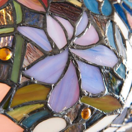 Endon 64323 - Lampadaire Tiffany SULLIVAN, 2 x E27 (60 W), 230 V, Ø 56 cm