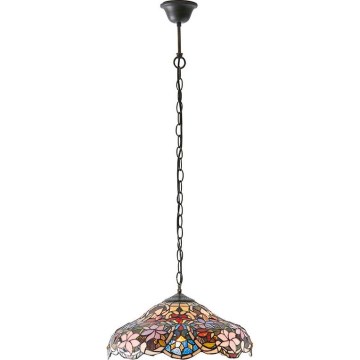 Endon 64325 - Lustre sur chaîne Tiffany SULLIVAN 1xE27/60W/230V Ø 40 cm