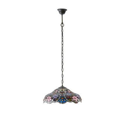 Endon 64325 - Lustre sur chaîne Tiffany SULLIVAN 1xE27/60W/230V Ø 40 cm