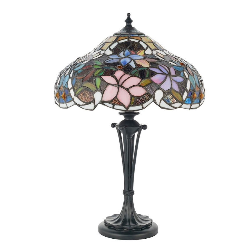 Endon 64327 - Lampe de table Tiffany SULLIVAN 2xE14/40W/230V Ø 30 cm