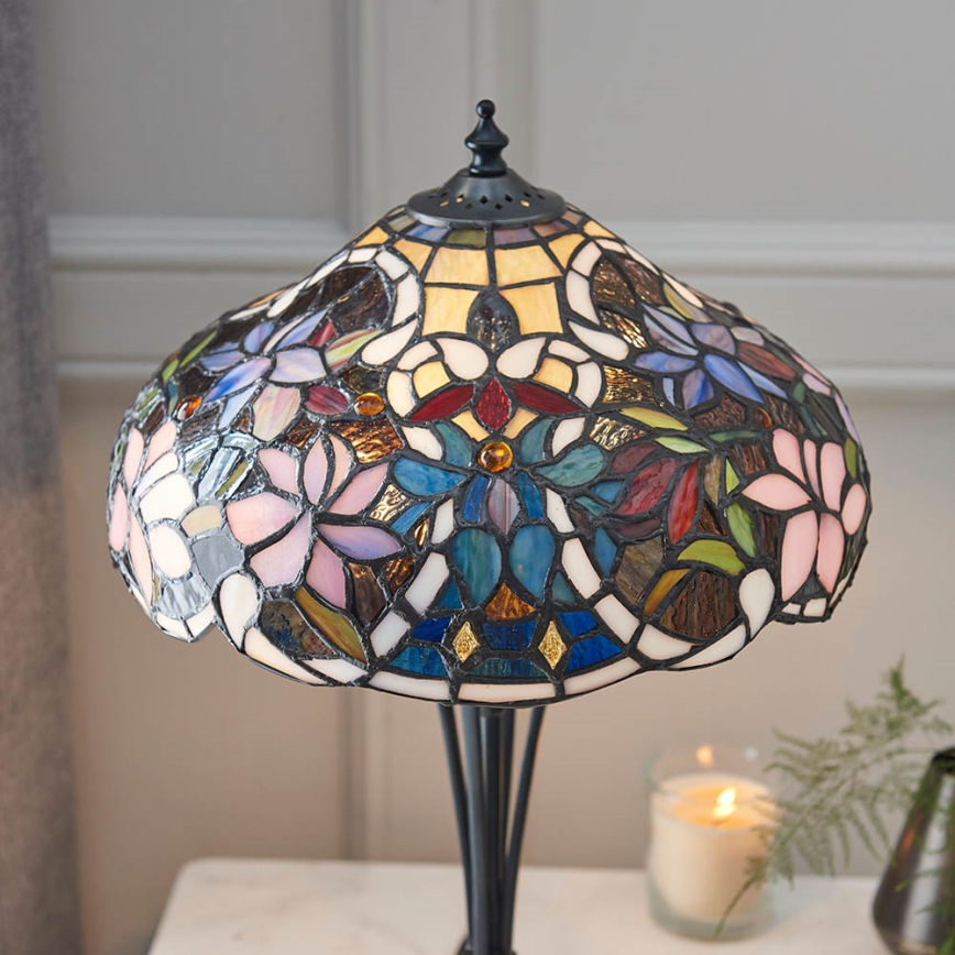 Endon 64327 - Lampe de table Tiffany SULLIVAN 2xE14/40W/230V Ø 30 cm
