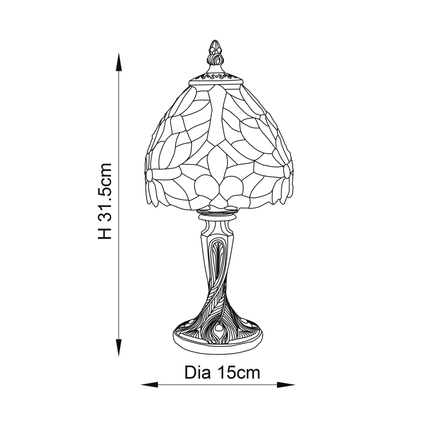 Endon 64331 - Lampe de table SYLVETTE 1xE14/40W/230V d. 15 cm