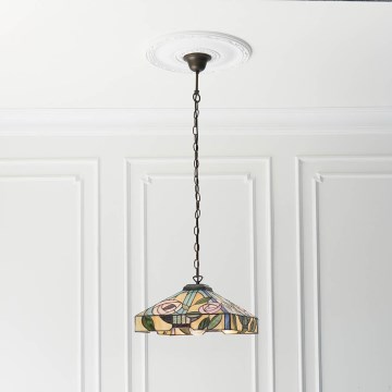 Endon 64385 - Lustre suspendu sur chaîne Tiffany WILLOW 1xE27/60W/230V Ø 35 cm