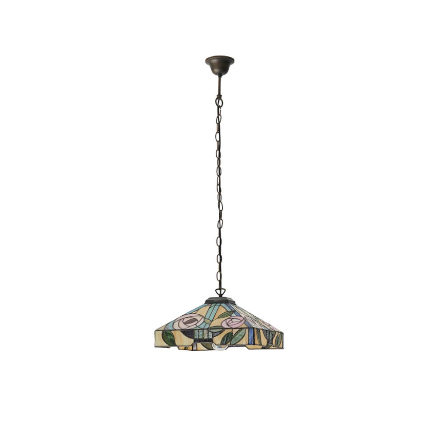 Endon 64385 - Lustre suspendu sur chaîne Tiffany WILLOW 1xE27/60W/230V Ø 35 cm