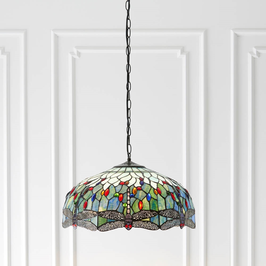 Endon 66148 - Suspension chaîne LIBELLULE 3xE27/60W/230V d. 50 cm