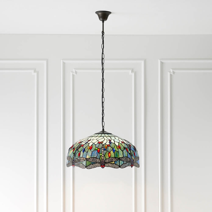 Endon 66148 - Suspension chaîne LIBELLULE 3xE27/60W/230V d. 50 cm