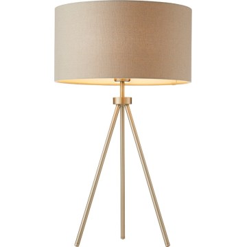 Endon 66986 - Lampe de table TRI 1xE27/40W/230V laiton/beige
