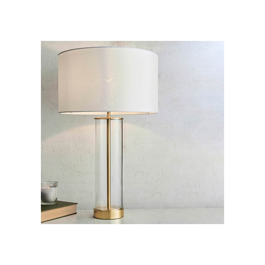 Endon 68802 - Lampe de table tactile à intensité variable LESSINA 1xE27/10W/230V doré/blanc