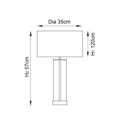 Endon 68802 - Lampe de table tactile à intensité variable LESSINA 1xE27/10W/230V doré/blanc