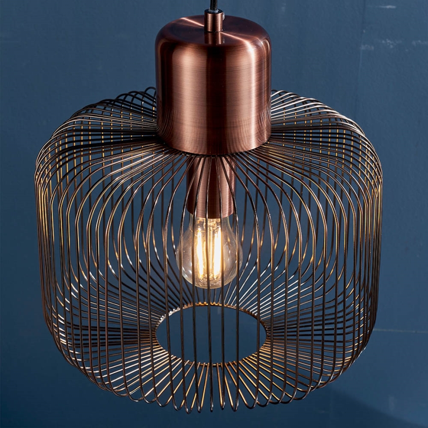 Endon 68986 - Suspension sur câble NICOLA 1xE27/40W/230V cuivrée