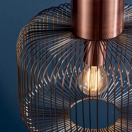 Endon 68986 - Suspension sur câble NICOLA 1xE27/40W/230V cuivrée