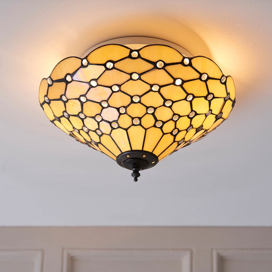 Endon 70242 - Plafonnier PEARL 2xE27/60W/230V d. 37 cm