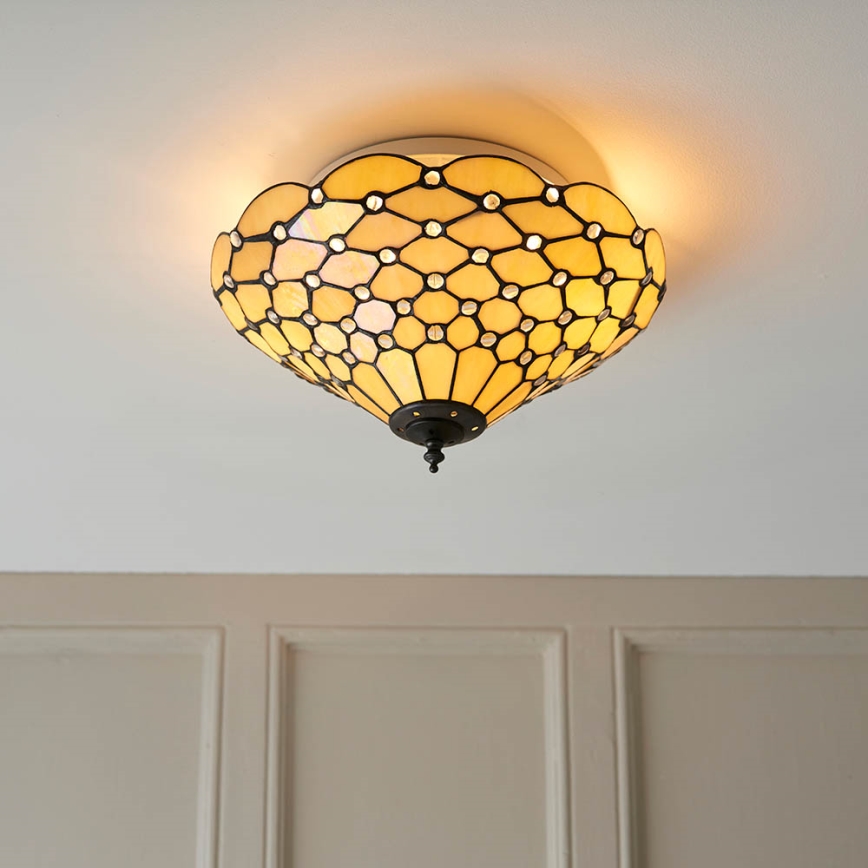 Endon 70242 - Plafonnier PEARL 2xE27/60W/230V d. 37 cm