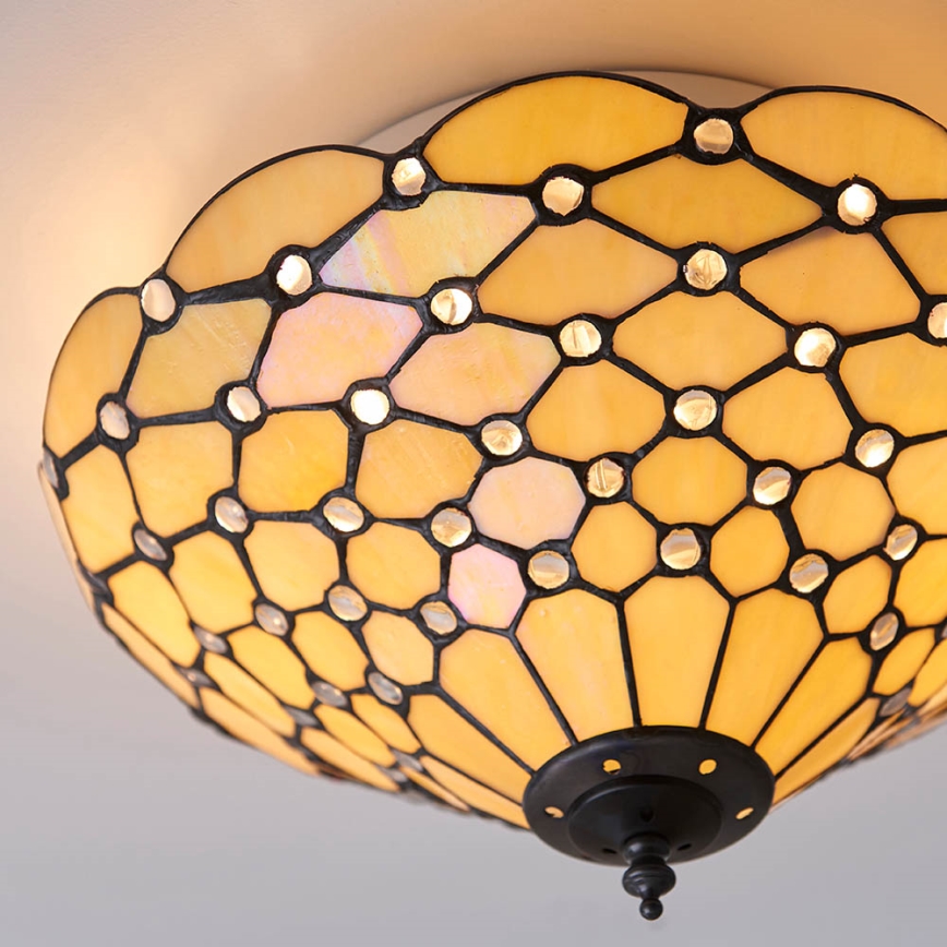 Endon 70242 - Plafonnier PEARL 2xE27/60W/230V d. 37 cm