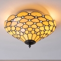 Endon 70242 - Plafonnier Tiffany PEARL 2xE27/60W/230V, Ø 37 cm