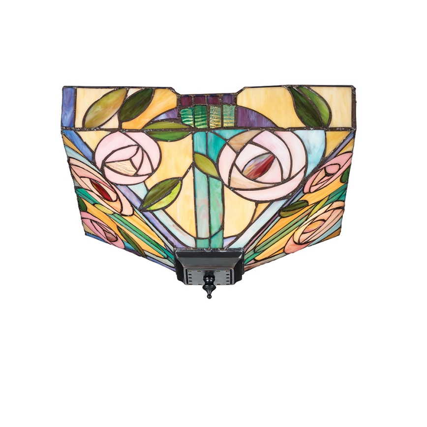 Endon 70699 - Plafonnier Tiffany WILLOW 2xE27/60W/230V 35x35 cm