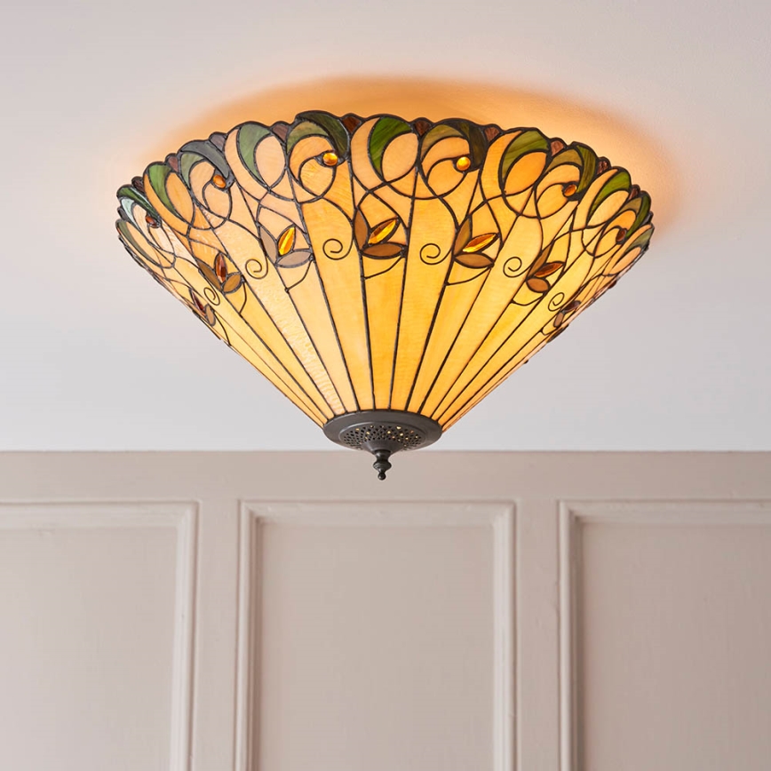 Endon 70706 - Plafonnier JAMELIA 2xE27/60W/230V d. 50 cm