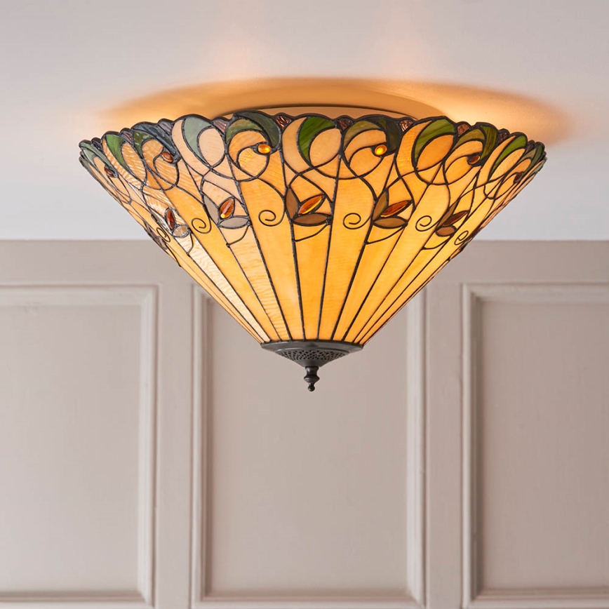 Endon 70706 - Plafonnier JAMELIA 2xE27/60W/230V d. 50 cm