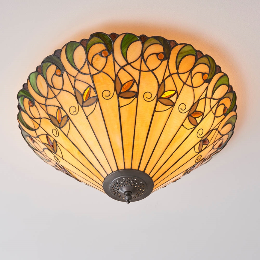 Endon 70706 - Plafonnier JAMELIA 2xE27/60W/230V d. 50 cm