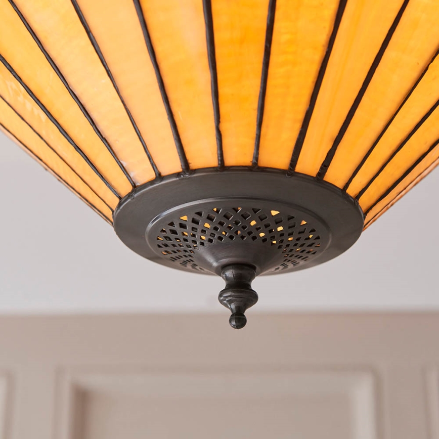 Endon 70706 - Plafonnier Tiffany JAMELIA, 2x E27 (60 W), 230 V, Ø 50 cm