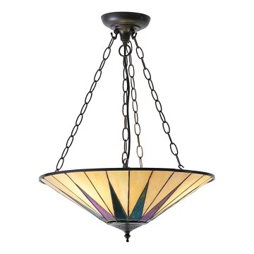 Endon 70754 - Suspension chaîne DARK STAR 3xE27/60W/230V d. 49 cm