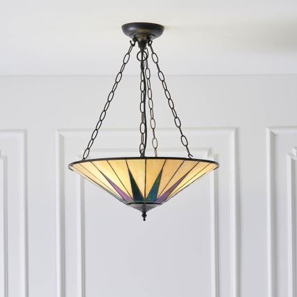Endon 70754 - Suspension chaîne DARK STAR 3xE27/60W/230V d. 49 cm