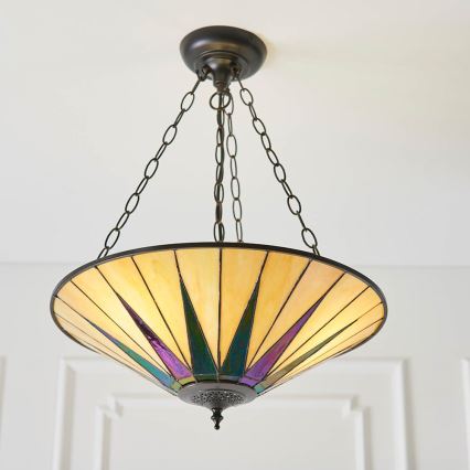 Endon 70754 - Suspension chaîne DARK STAR 3xE27/60W/230V d. 49 cm